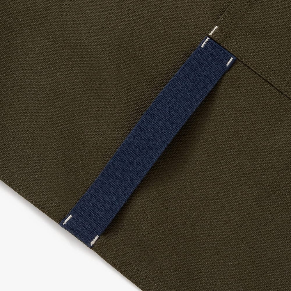 The Essential Apron - Olive Green Navy Straps