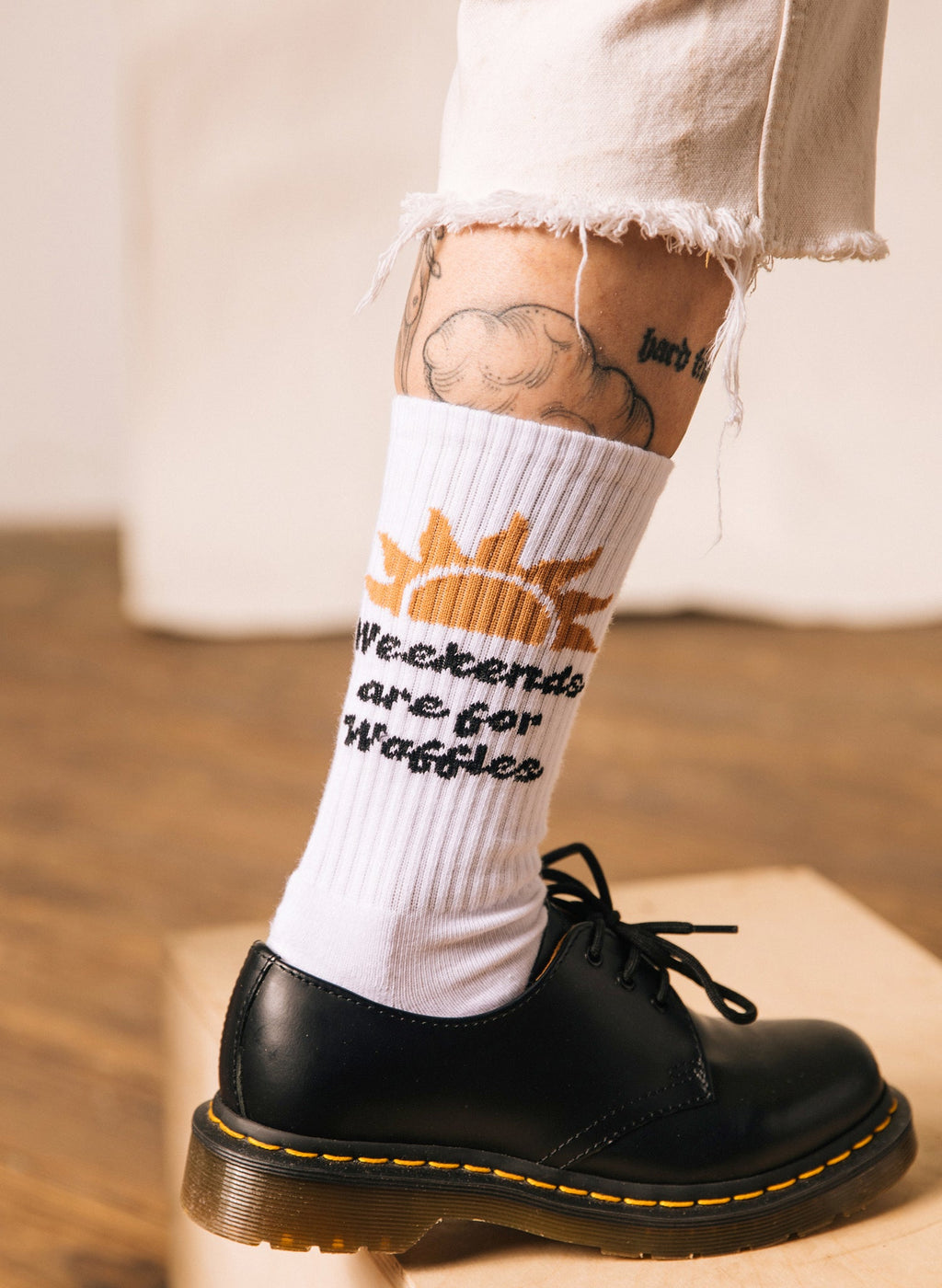 Weekends are for Waffles Socks